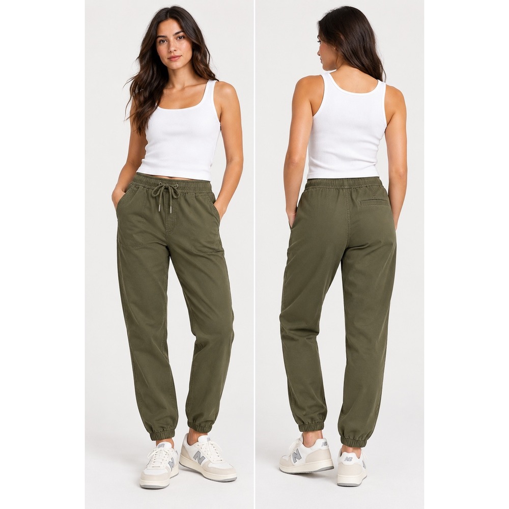 Gap Essential Jogger Olive Green Twill Utility Pant Casual XL Gorpcore Athletic